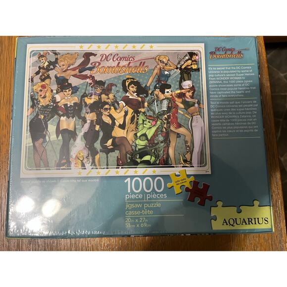 Aquarius DC Comics Bombshells 65-249 1000 Piece Jigsaw Puzzle 20 x 27 sealed - Picture 3 of 4